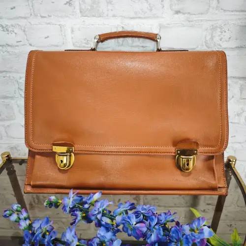 Leder Aktentasche braun Lehrertasche Tasche Studententasche Laptop WeeNTAGE