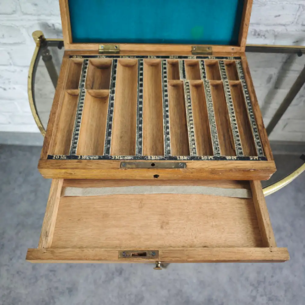 Stiebel Geld Zähl Cassette 11 antik Kasse Münz-Zählbrett Geldkassette WeeNTAGE 4