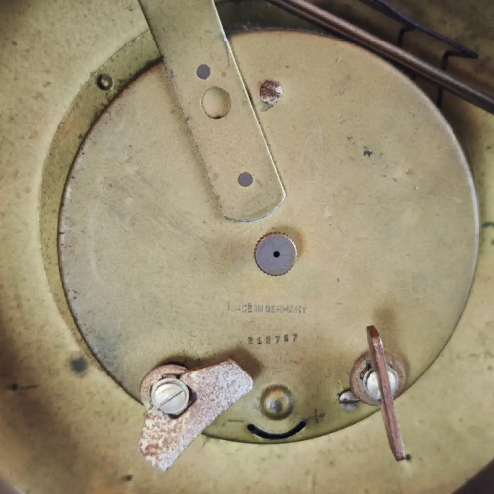 Atlanta Wanduhr 50er Uhr mechanisch Messing Midcentury  Vintage Retro WeeNTAGE 7