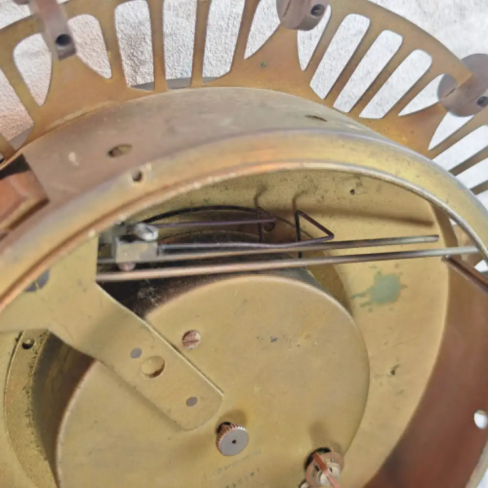 Atlanta Wanduhr 50er Uhr mechanisch Messing Midcentury  Vintage Retro WeeNTAGE 9