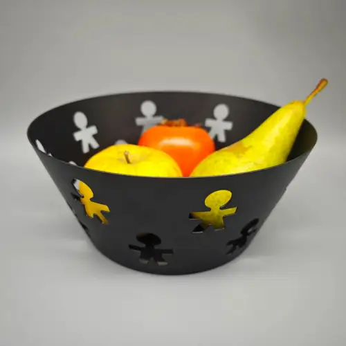 Alessi Girotondo Obstschale King Kong Design schwarz Schale Brotkorb WeeNTAGE