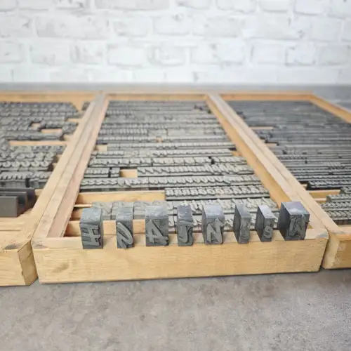 Bleisatz Plakatschrift 72pt 36pt Didot Lettern Buchdruck Letterpress WeeNTAGE