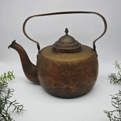 Antiker Kupfer Teekessel XXL Teekanne Kupfertopf Kupferkanne vintage cottagecore