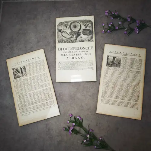 Piranesi Kupferstiche Le Antichità Romane gerahmt 3 Blätter antik 1756 WeeNTAGE