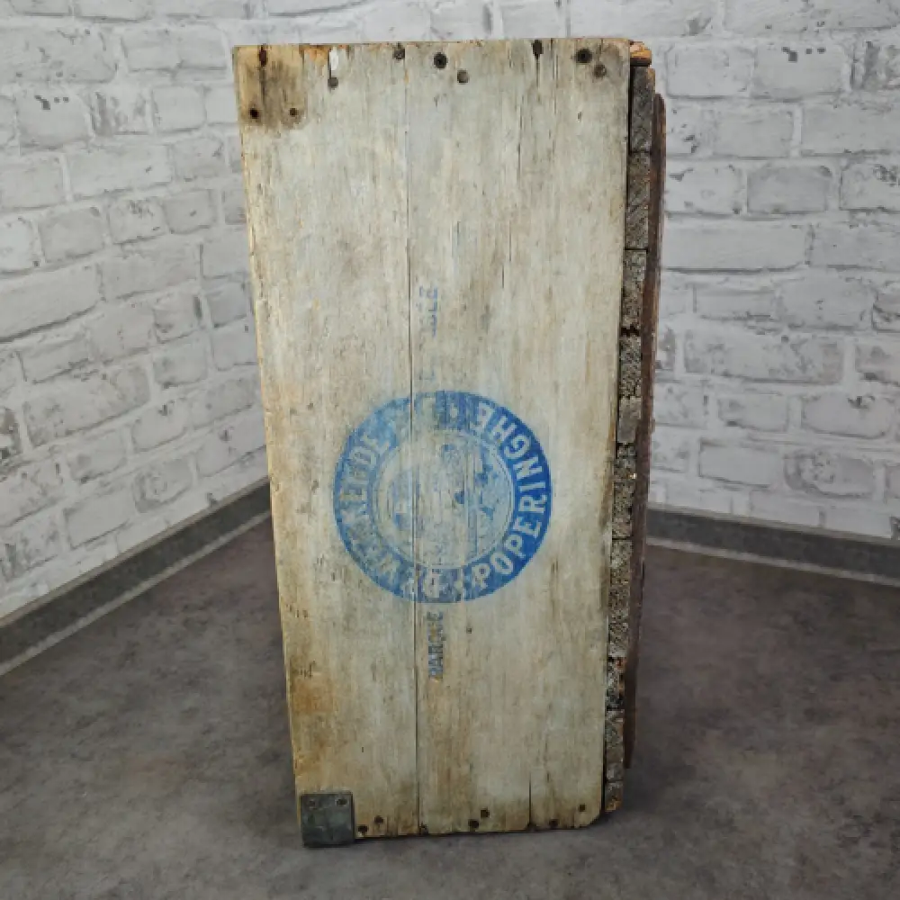 Antike Holzkiste De Werkende Bie Poperinghe Belgien Transportkiste WeeNTAGE 8