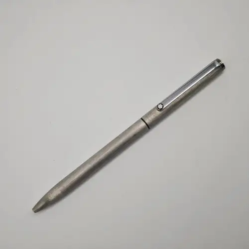 Montblanc Kugelschreiber Slimline Vintage Edelstahl silber Drehmechanik WeeNTAGE