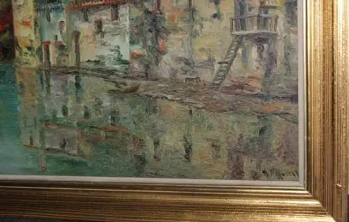 Bild - Ölgemälde - Landschaft mit Fluss