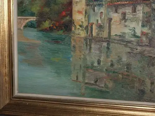 Bild - Ölgemälde - Landschaft mit Fluss