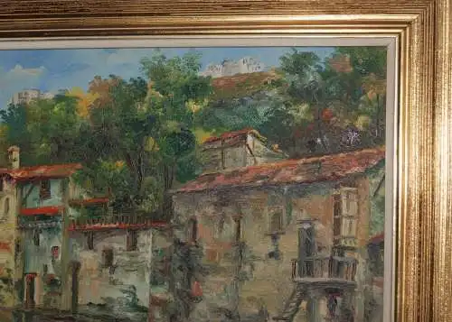 Bild - Ölgemälde - Landschaft mit Fluss