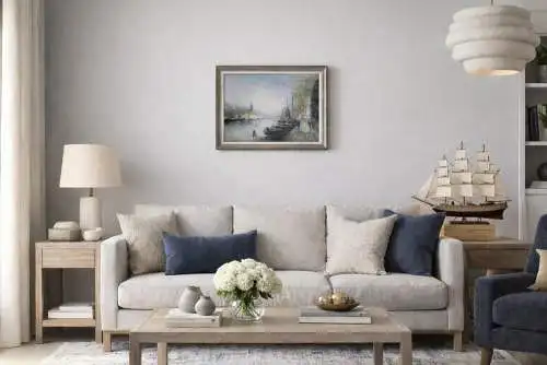 Ölgemälde – Niederländische Schule – Hafen