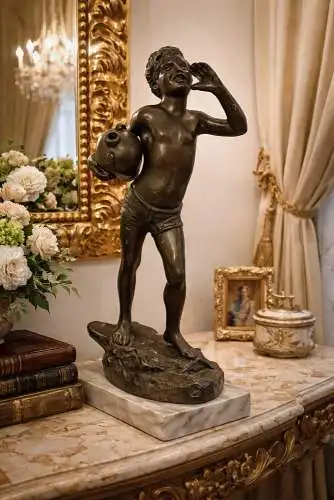 Italienische Figurenskulptur – „Neapolitanischer Wasserträger“