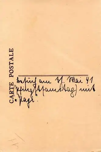 [Echtfotokarte schwarz/weiß] Paris – Werbepostkarte „La Tour d’Argent“ mit Blick auf Notre-Dame – datiert 1941 – Ansicht vom berühmten Restaurant aus. 