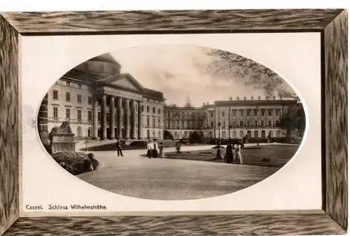 [Echtfotokarte schwarz/weiß] Alte Brillantam-Karte – Cassel, Schloss Wilhelmshöhe – 1912 gelaufen. 