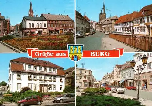 [Echtfotokarte farbig] Grüße aus Burg / Burg bei Magdeburg /. 