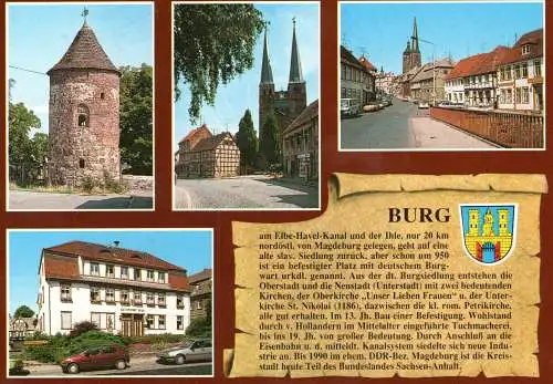 [Echtfotokarte farbig] Viele Grüße aus Burg / Burg bei Magdeburg /. 