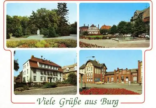[Echtfotokarte farbig] Viele Grüße aus Burg / Burg bei Magdeburg /. 
