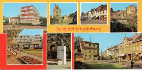 [Echtfotokarte farbig] Burg bei Magdeburg. 