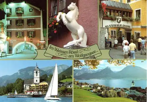[Echtfotokarte farbig] Im Weissen Rössl am Wolfgangsee. 