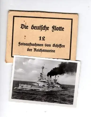 Historische Rarität! 12 Originalfotos der Reichsmarine + Umschlag – Deutsche Flotte 1930er