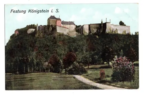 AK Festung Königstein i. S. Sächsische Schweiz Panorama ungelaufen (B1 014) Top!