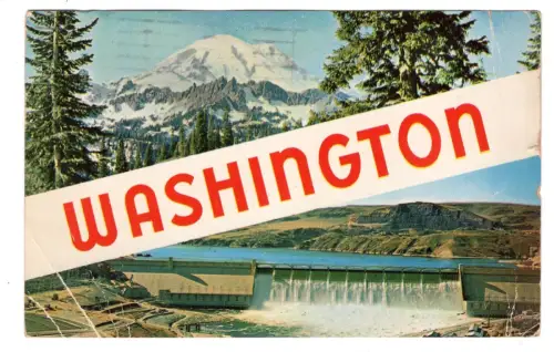 AK Washington 1950er – Absender Fort Lewis -  Militärbasis - (B1 232)