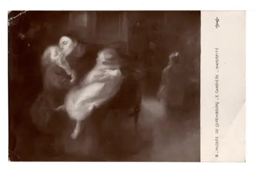AK Musée du Luxembourg E. Carrière Maternité Kunstkarte 1924 (B1318)