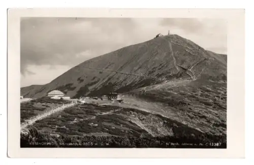 AK Schneekoppe Sněžka Polen Tschechien Riesengebirge Sonderstempel 1939 (B2085)