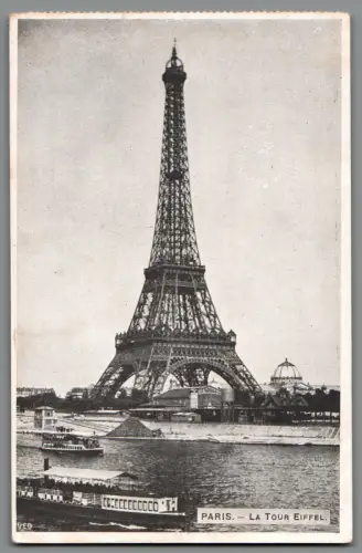 AK Paris – La Tour Eiffel Schiffe Seine Frankreich (AK015)