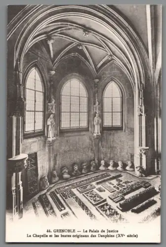 AK Grenoble – Palais de Justice / Chapelle des Dauphins Frankreich AK016