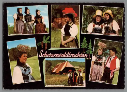 AK Schwarzwaldtrachten Trachten hübsche Frauen  Mehrbild (K1066)
