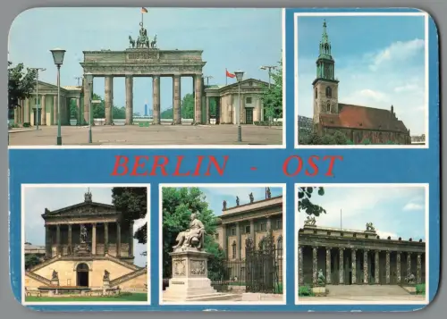 AK Berlin Ost Brandenburger Tor Museumsinsel DDR BRD K1070
