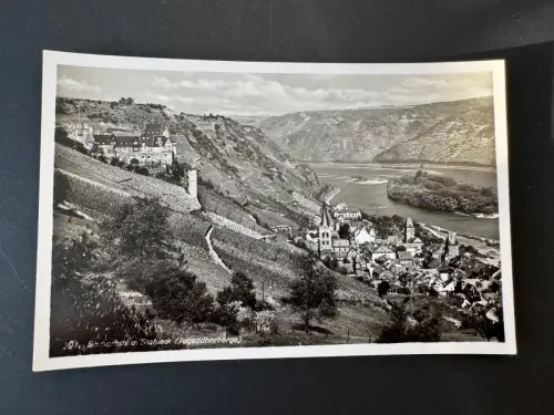 AK Foto Bacharach am Rhein, Teilansicht, Burg Stahleck, Jugendherberge (B1 220)