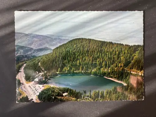 AK Mummelsee Schwarzwaldhochstraße Berghotel See Luftbild Vintage
