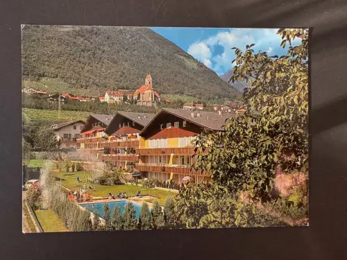 Marling bei Meran Apartments Rieder Südtirol Farb-Postkarte ca. 1970er