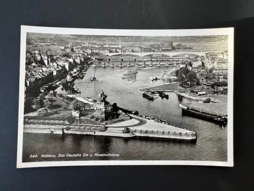 AK Foto Koblenz – Deutsches Eck & Moselmündung – ungelaufen - (B1 165)