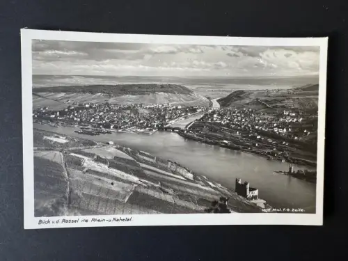 AK Ansichtskarte Rhein & Nahe – Blick von der Rossel – Fotografie 1930 (B1 295)