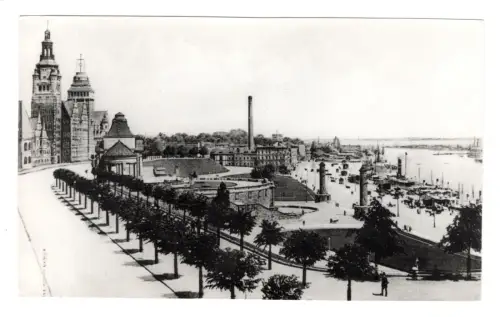 Stettin Hakenterrasse (Szczecin, Polen)  Repro eines alten Fotos, 1970 - B1 236