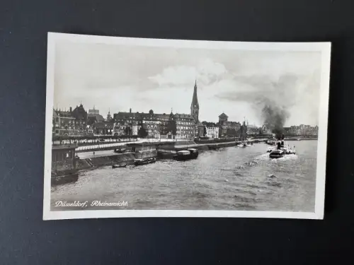AK Foto Düsseldorf Rheinansicht – Dampfschiffe – RPPC  1920er - (B1 164)