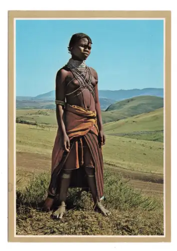 AK Südafrika „Pondo Girl“ – Ethnografisches Motiv, ca. 1960 - Nude (B1 086)