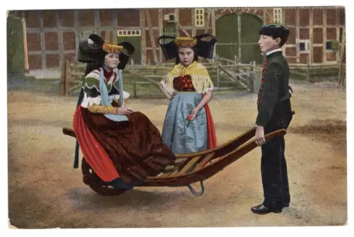 AK Schaumburg-Lippe Trachten – Bückeburg J. Kuhlmann ca. 1910 - Litho (B1 052)