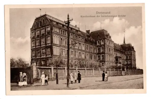 AK Foto Dortmund Krankenhaus der barmherzigen Brüder gelaufen um 1900 (B1 113)