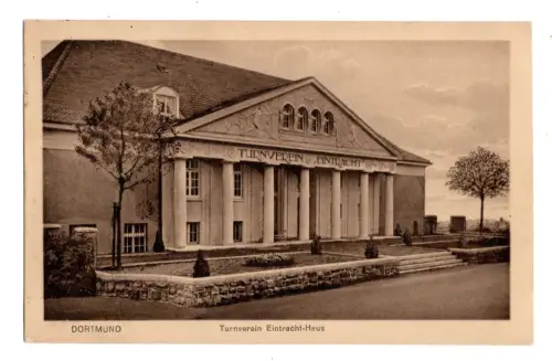 AK Foto Dortmund Turnverein Eintracht-Haus gelaufen 1926 nach Riesa (B1 114)