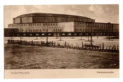 AK-Foto Dortmund Westfalenhalle historische Ansicht gelaufen Zerbst (B1 119)