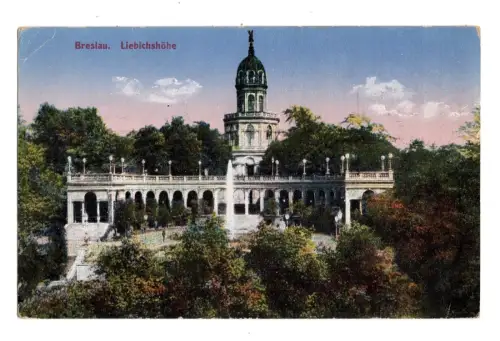 AK Breslau Liebichshöhe (Wrocław, Polen) 1918 – Aussichtsturm (B1 175)