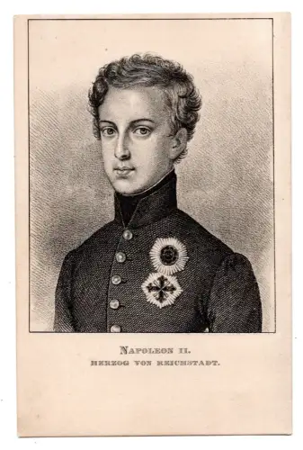 AK Napoleon II Herzog von Reichstadt Portrait Stich historisch (B2054)