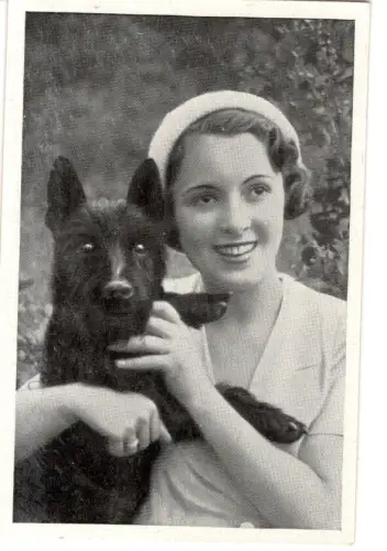 Trumpf Sammelkarte Jenny Jugo – Deutsche Filmschauspielerin mit Hund 1930er