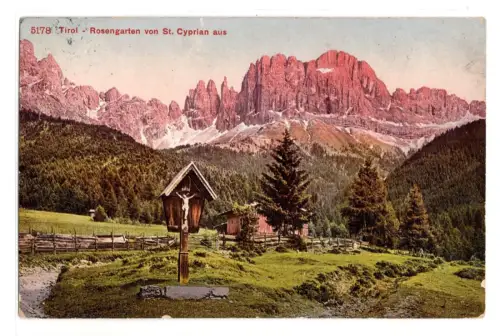 AK Tirol Rosengarten von St. Cyprian aus gelaufen Landgerichtsrat (B2246)