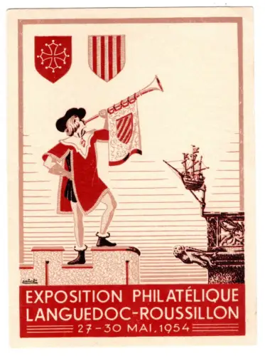 AK Exposition Philatélique 1954 Languedoc Roussillon Frankreich Hannover B2208