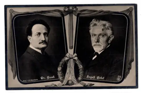 Foto AK August Bebel Dr Frank Portrait Politik SPD alt B2 221