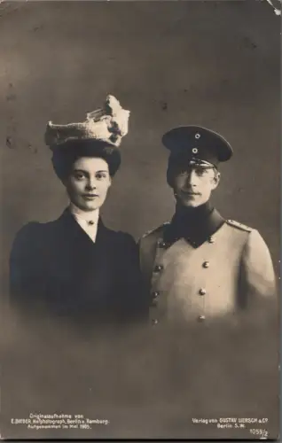 Foto AK Prinz Eitel Friedrich von Preußen 1905 Braunschweig Stempel (M1184)